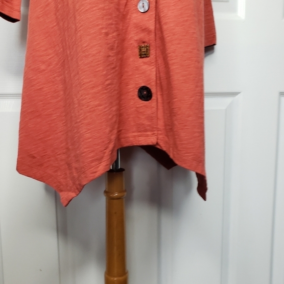 Soft Surroundings Legenlook Vintage Inspired Mixed Button Down Danielle Tunic M - Picture 7 of 13